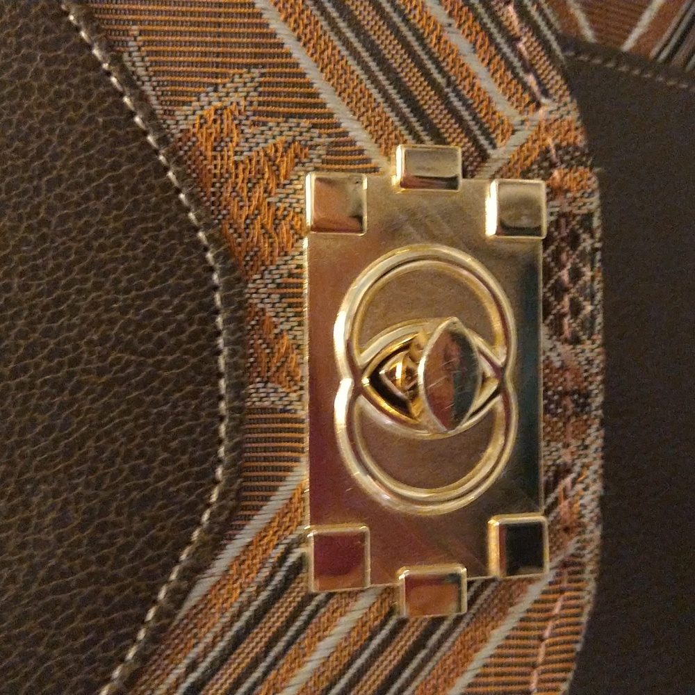 Nwot Large Brown Casual Thread Designer Inspired … - image 7